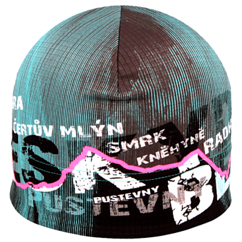 čepice PW BESKYDY PRUHY tyrkys BE101PF