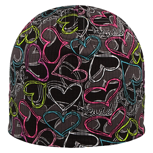 čepice PW KRESLENÁ SRDCE 