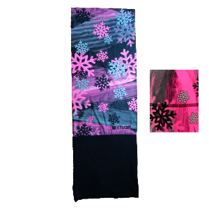 nákrčník s flisem VLOČKY, černá/fluo růžová