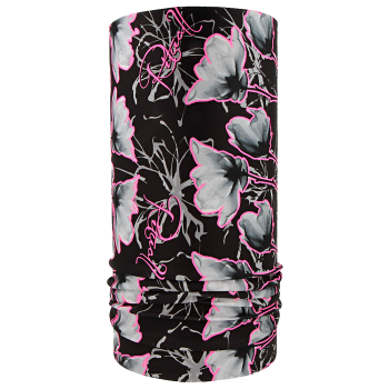 nákrčník VLČÍ MÁK, černá/fluo růžová