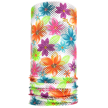 nákrčník BAREVNÉ KVĚTY, bílá/mix