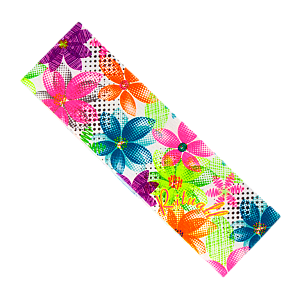 čelenka BAREVNÉ KVĚTY, bílá/mix