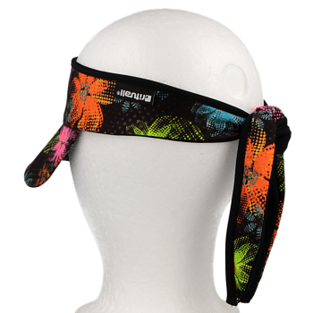 Vázací čelenka s kšiltem coolmax BAREVNÉ KVĚTY R554CA