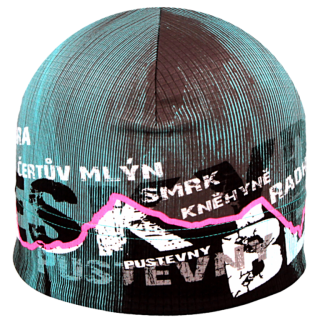 čepice PW BESKYDY PRUHY tyrkys BE101PF